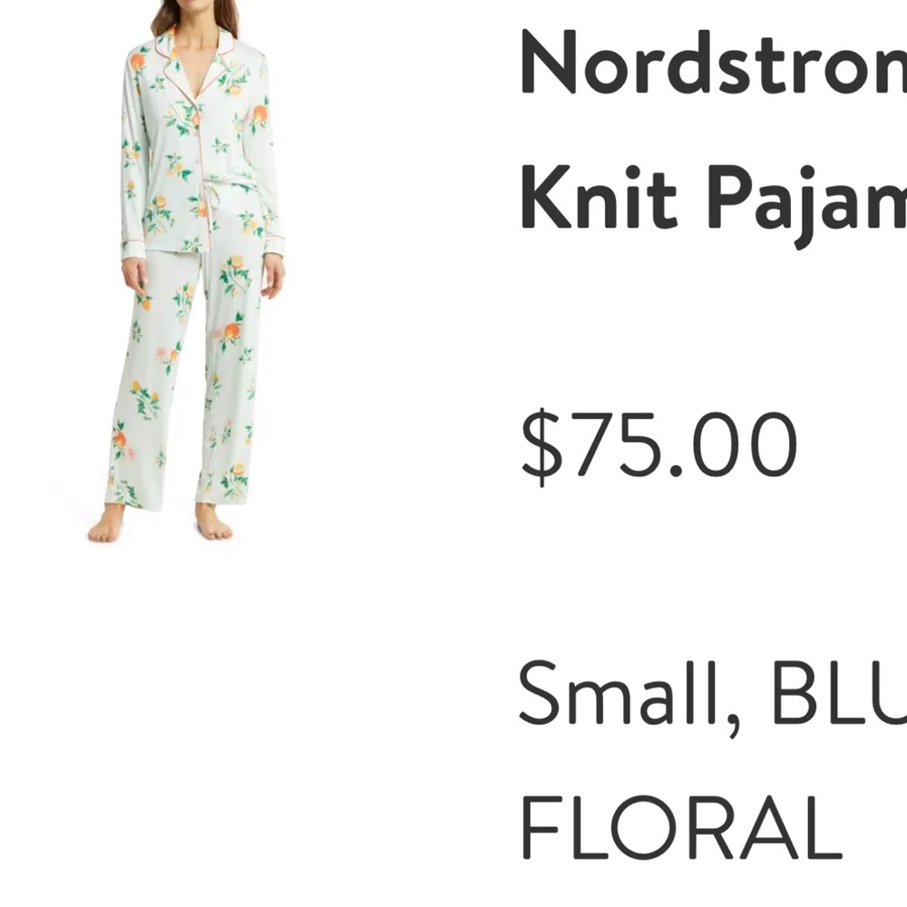 Nordstrom pajama set sz small